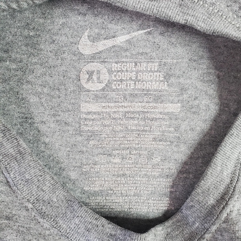 Nike Shirt Mens XL Gray Run Through It Graphic Tee Running Sports Motivational - Picture 8 of 9
